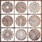 9PCS Mandala Stencils Set – 6x6 Inch Reusable PET Mandala Dotting Templates for DIY Painting, Home Decor, Scrapbooking & Craft Projects